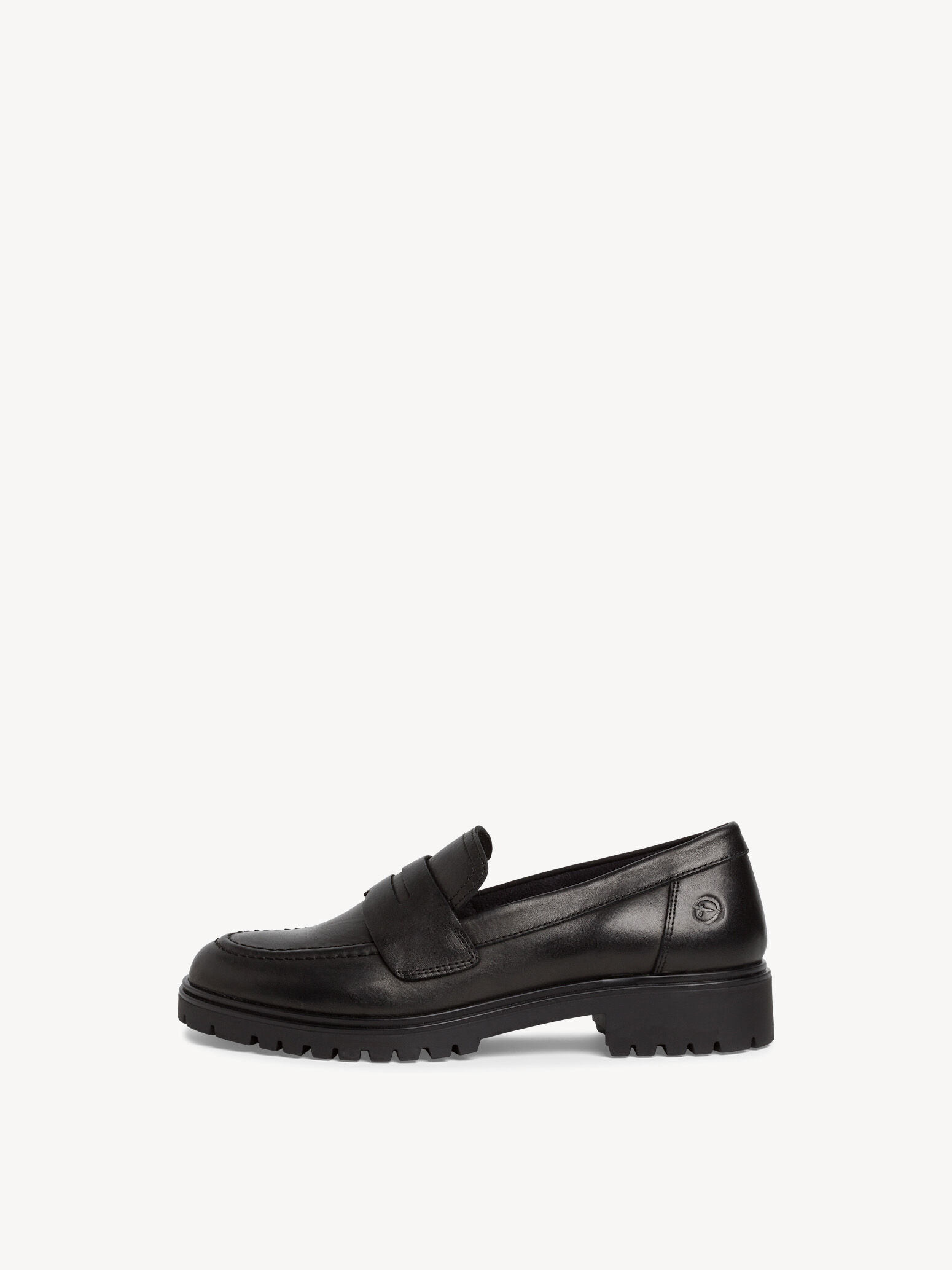 Slipper en cuir - noir