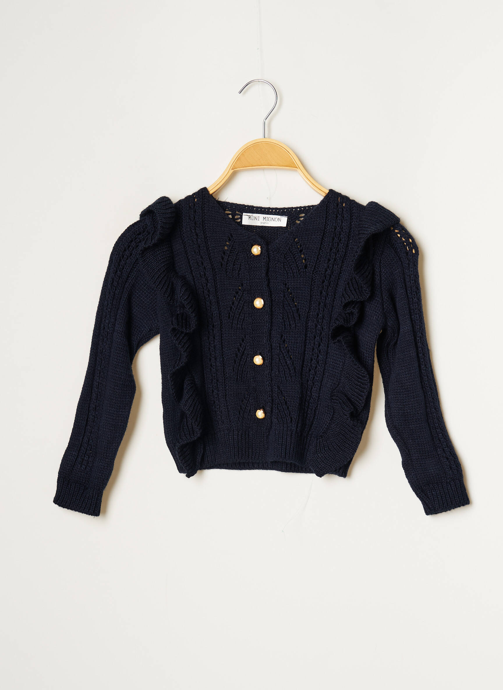 Mini Mignon Cardigans Fille couleur bleu