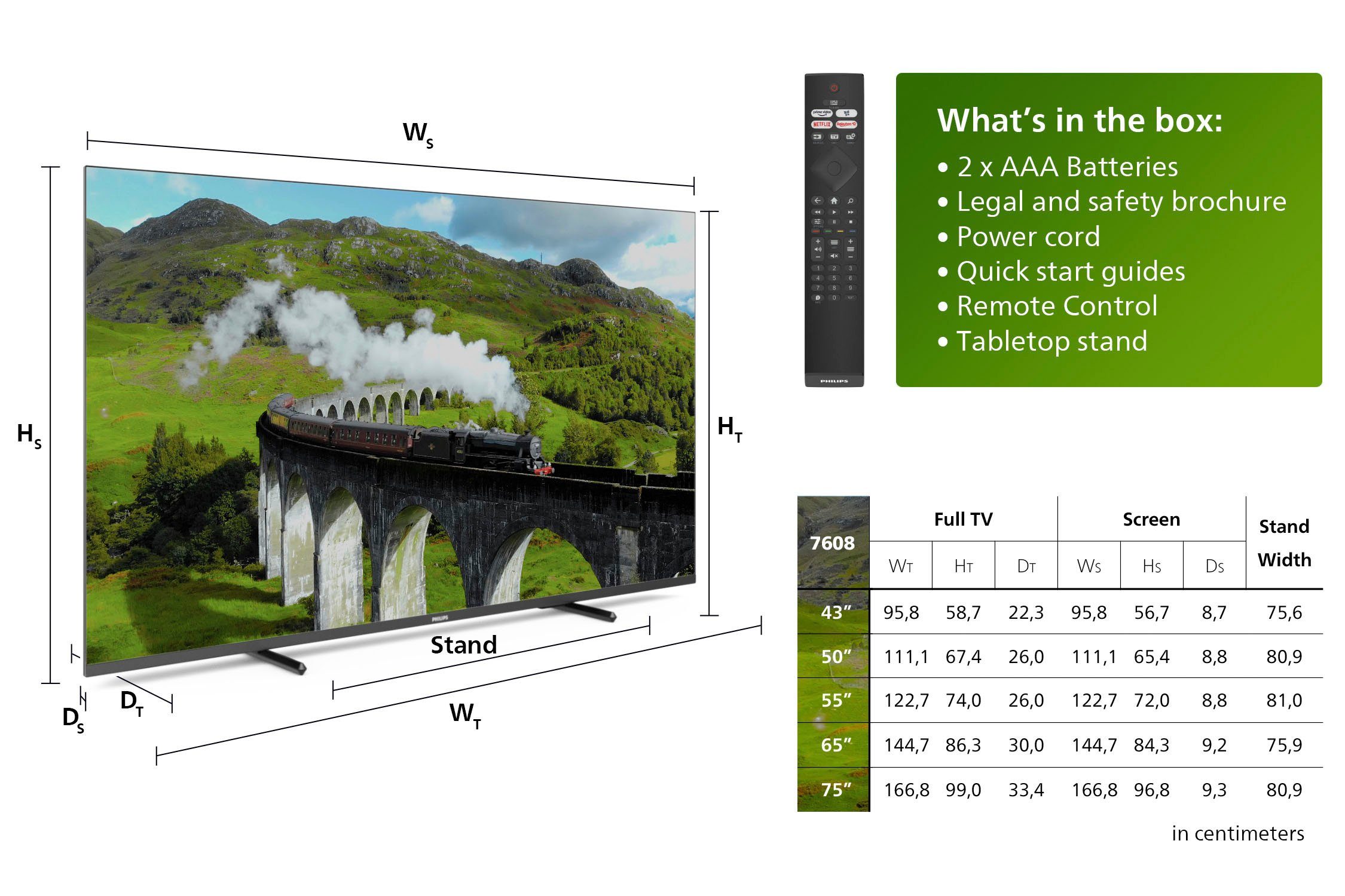 Philips 50PUS7608/12 LED-Fernseher (126 cm/50 Zoll, 4K Ultra HD, Smart-TV)