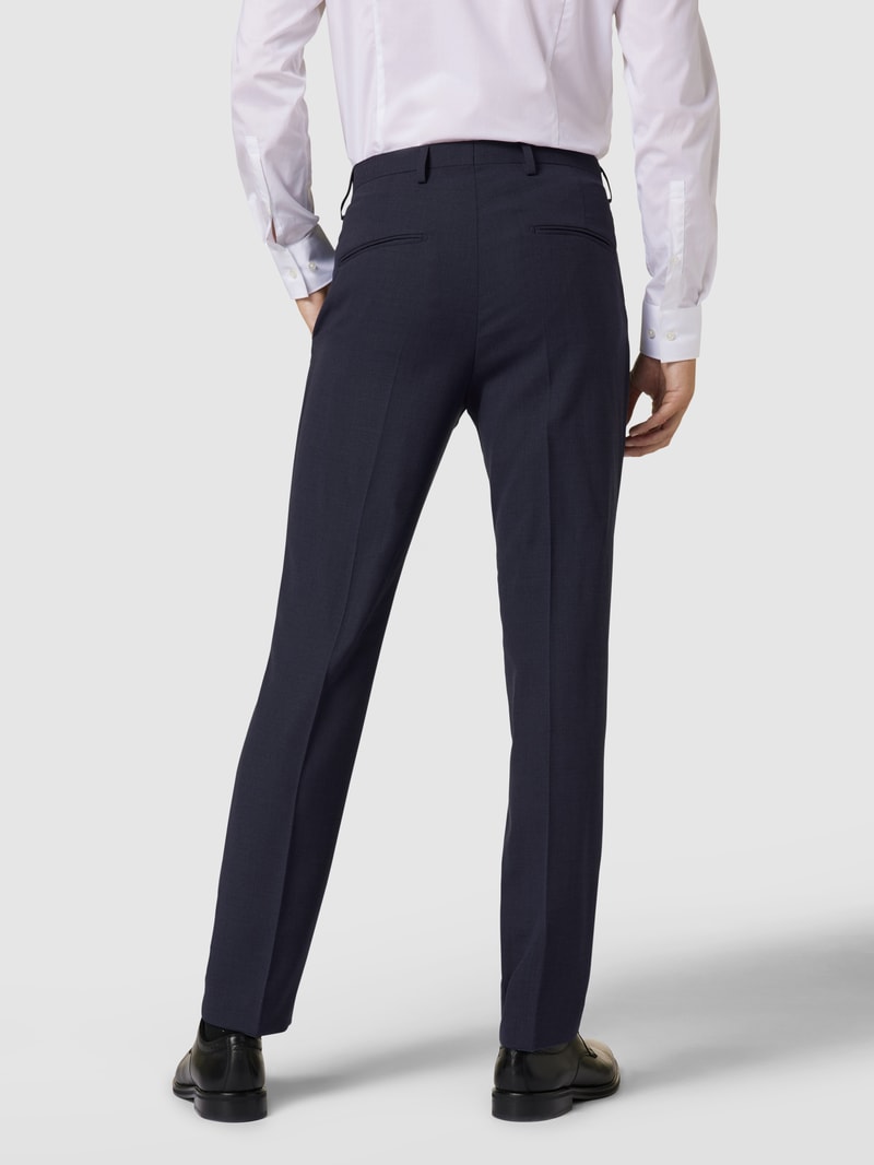 Regular Fit Hose aus Schurwoll-Mix mit Stretch-Anteil Modell 'Enrico' in schwarz