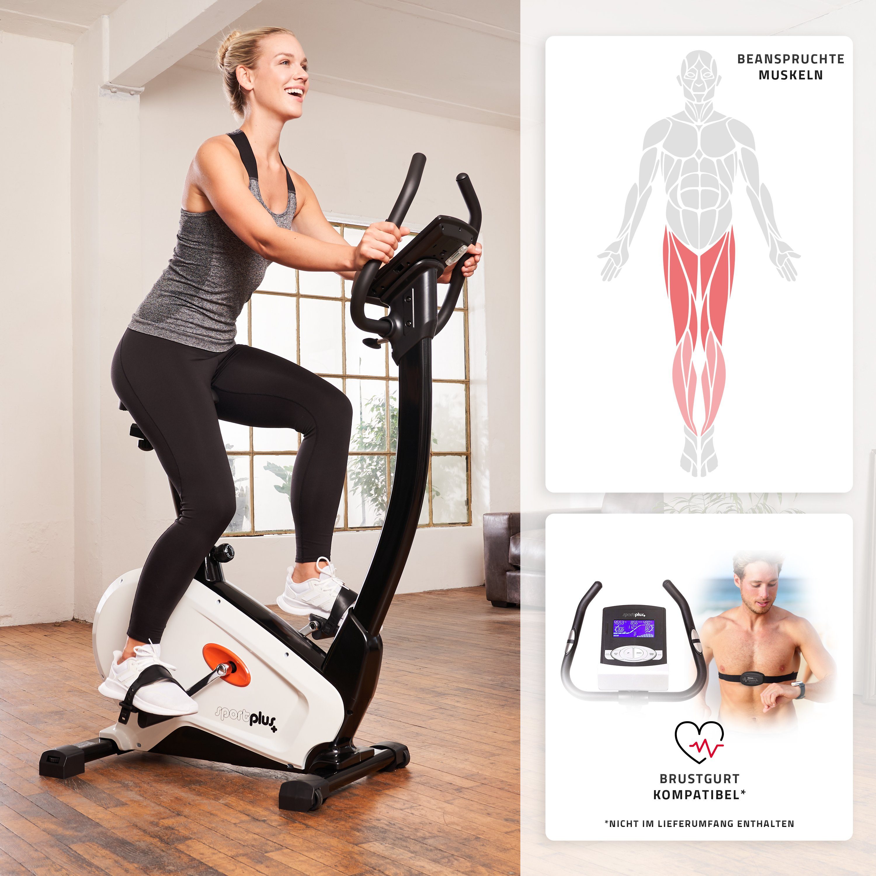 SportPlus Heimtrainer SP-HT-9800-iE, Heimtrainer, Fahrrad, App Steuerung, max. Benutzergewicht 130 kg
