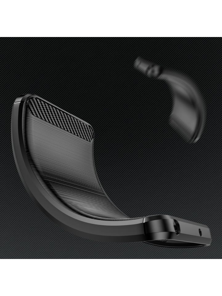 COFI 1453 Carbon Case kompatibel mit Motorola Moto G35 5G flexible in Schwarz günstig kaufen S