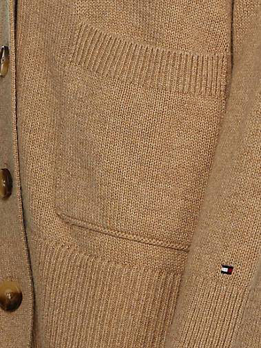 TOMMY HILFIGER Damen Strickjacke WOOL BLEND CARDIGAN Oversized Fit
