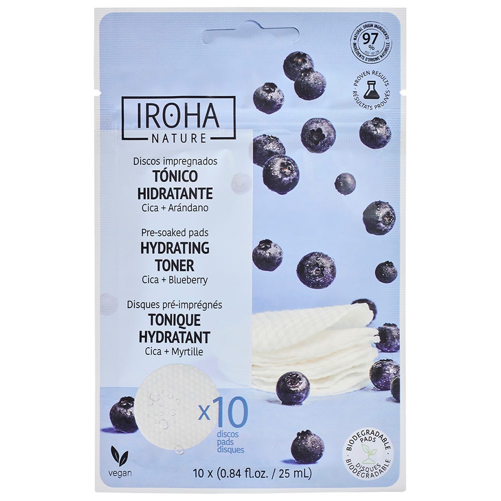 Iroha Exfoliating Toner Pads - Blaubeere