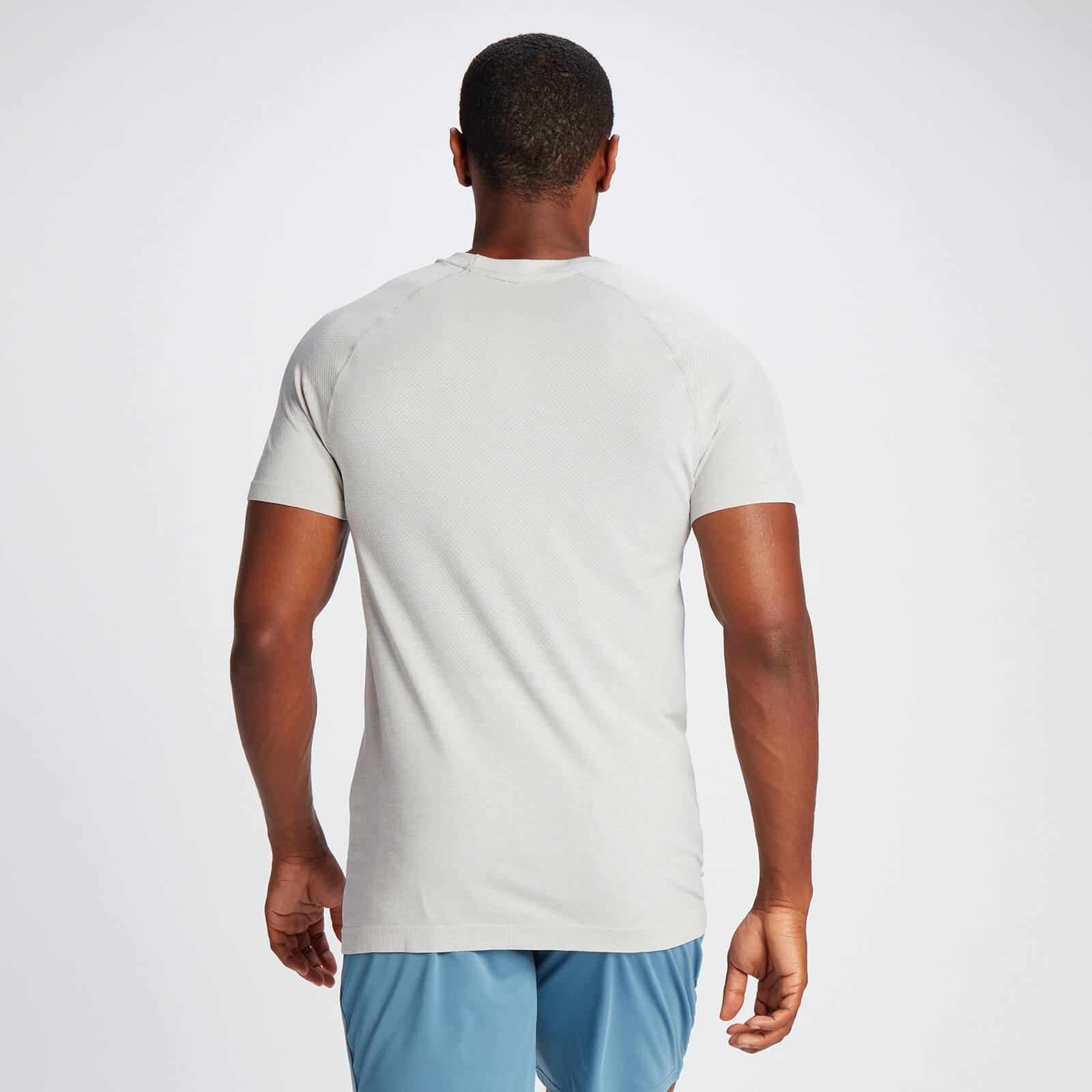 T-shirt sans coutures à manches courtes MP pour hommes – Gris glacé