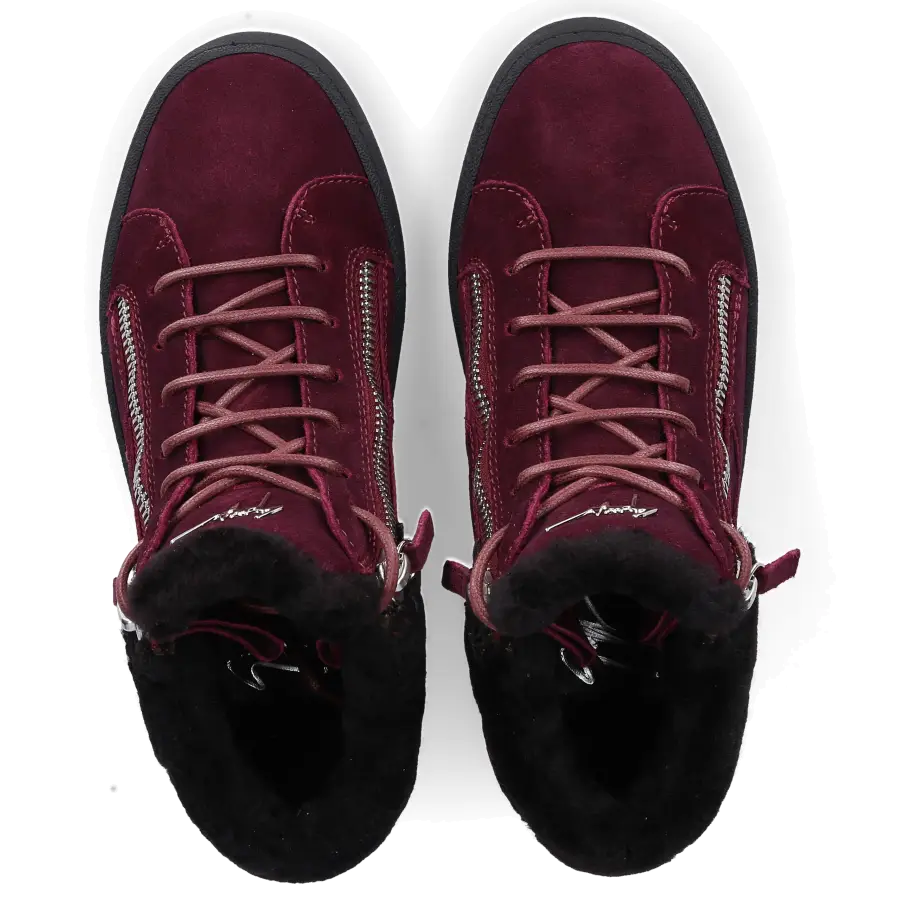 Giuseppe Zanotti - Sneaker high KRISS Veloursleder - rot