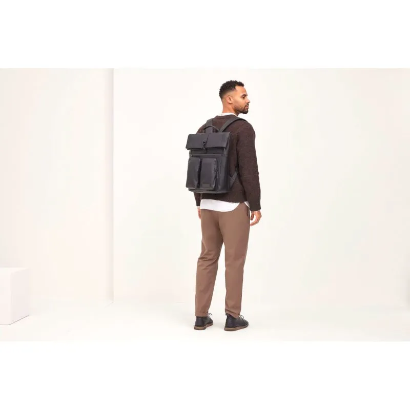 Jost STOCKHOLM Kurierrucksack mit Fronttasche - schwarz
