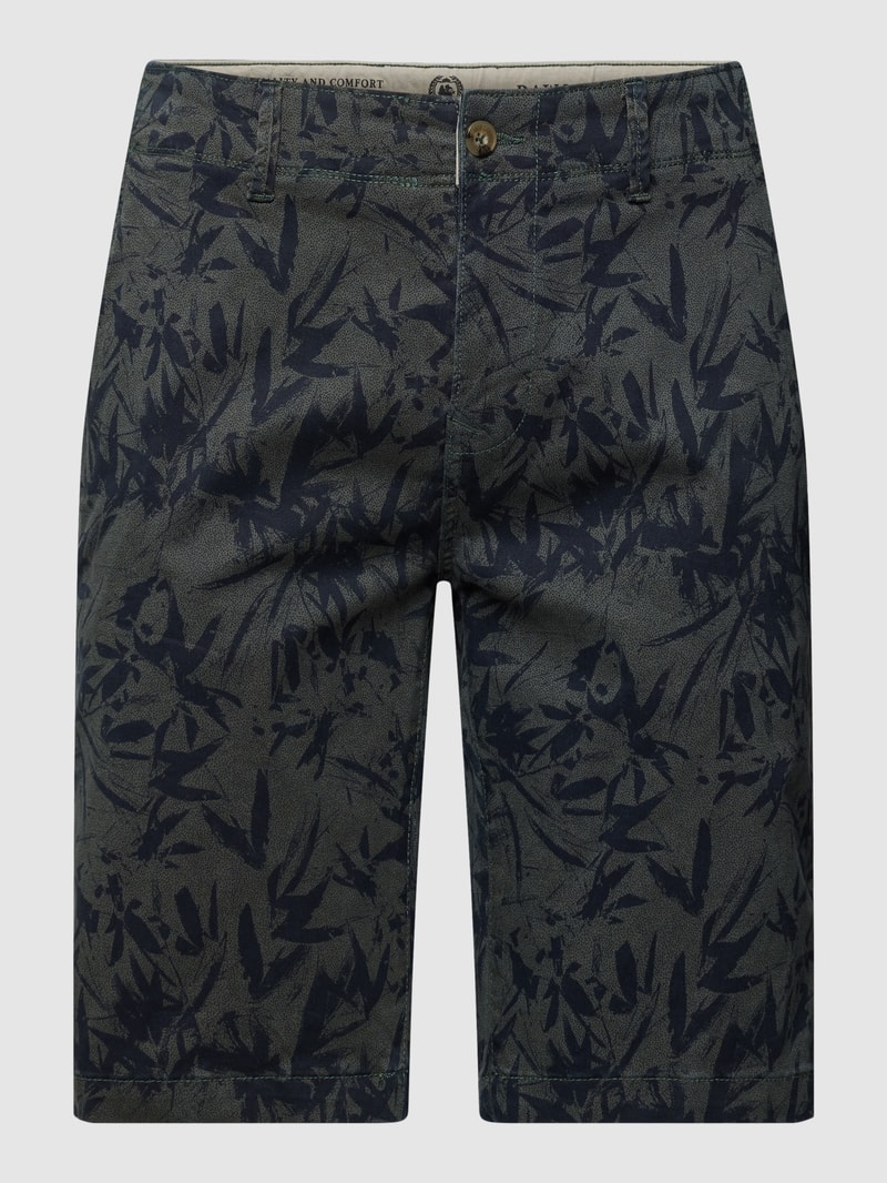 Bermudas mit Allover-Muster in olivgrün