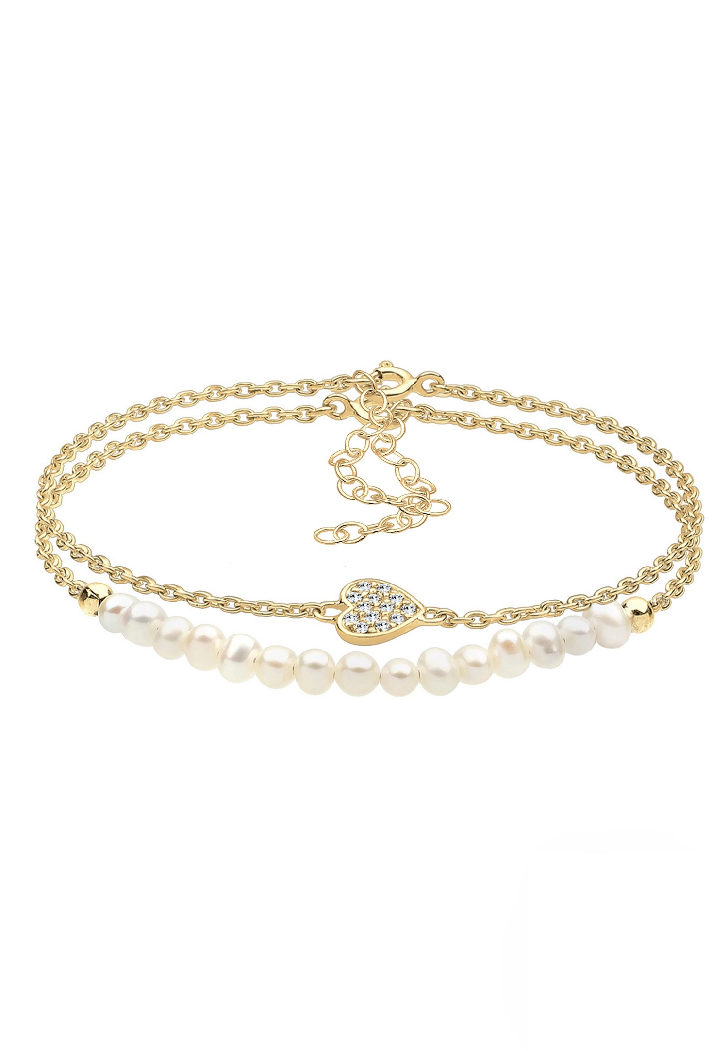 Colgante Elli para mujer con forma de corazón y cristales en plata de ley 925