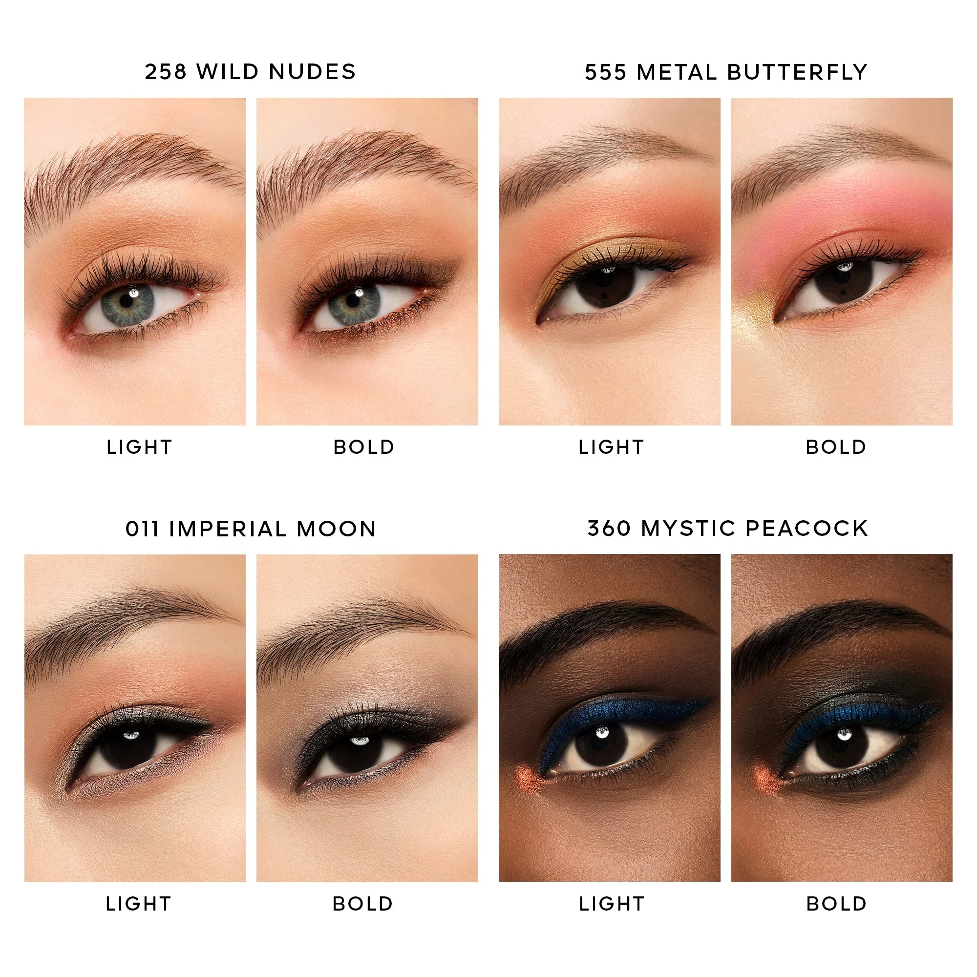 Ombres à paupières G - Palette de 4 couleurs - Fard à paupières compact