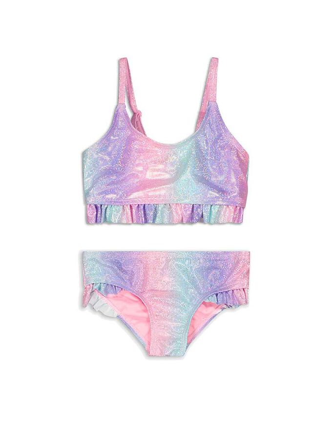 Set aus Bikinitop und Bikinislip - Volants