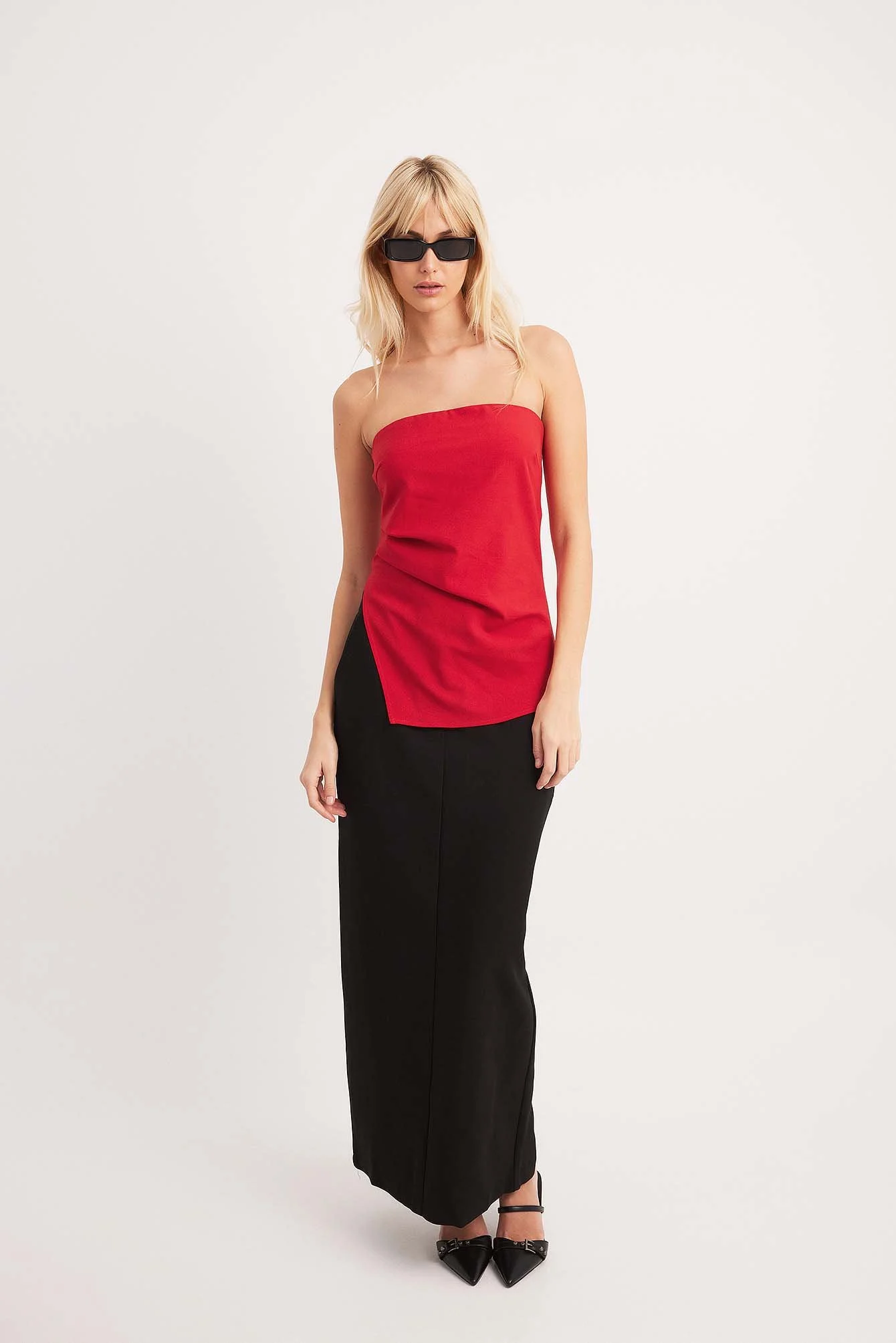 Asymmetrisches Bandeau-Oberteil