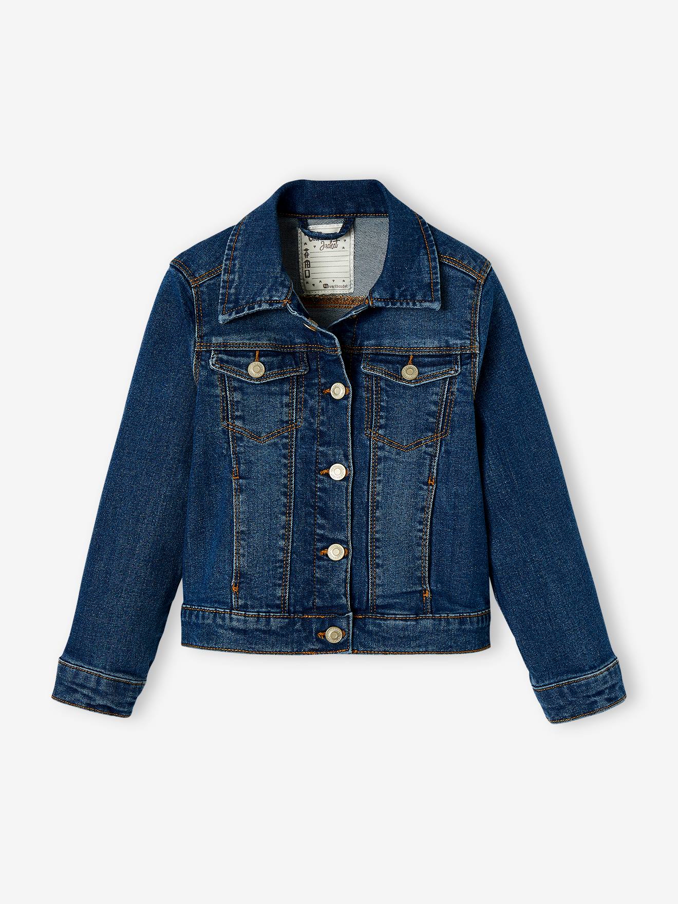 Veste en jean personnalisable fille double stone