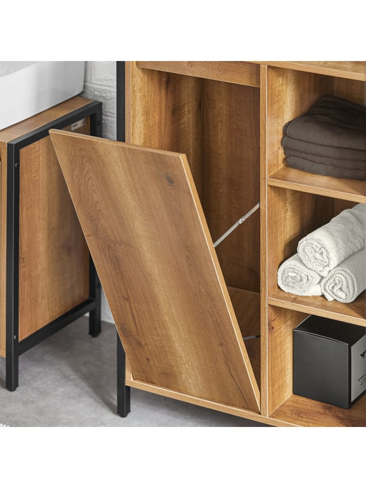 SoBuy Wäscheschrank in Braun - (B)60 x (H)90 x (T)30cm günstig kaufen onesize