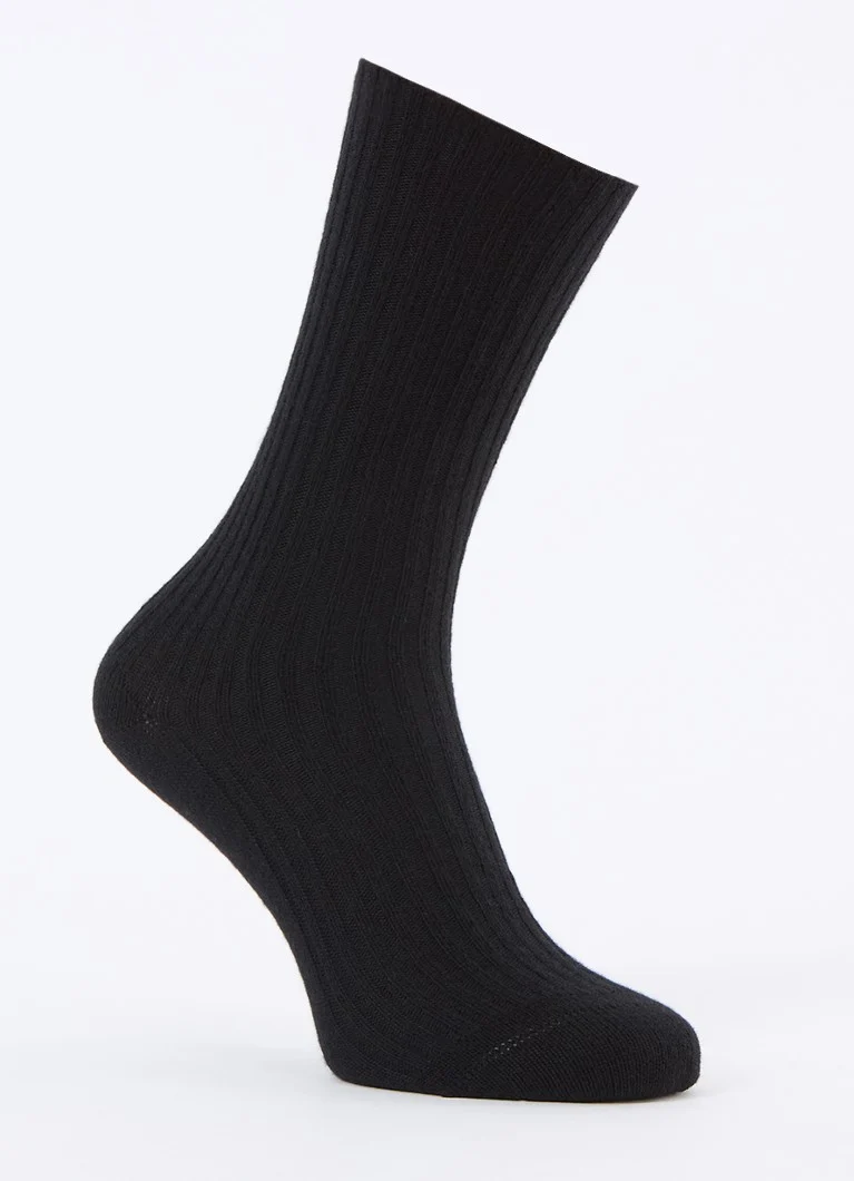 Falke Cozy rievotās adītās zeķes no kašmira maisījuma