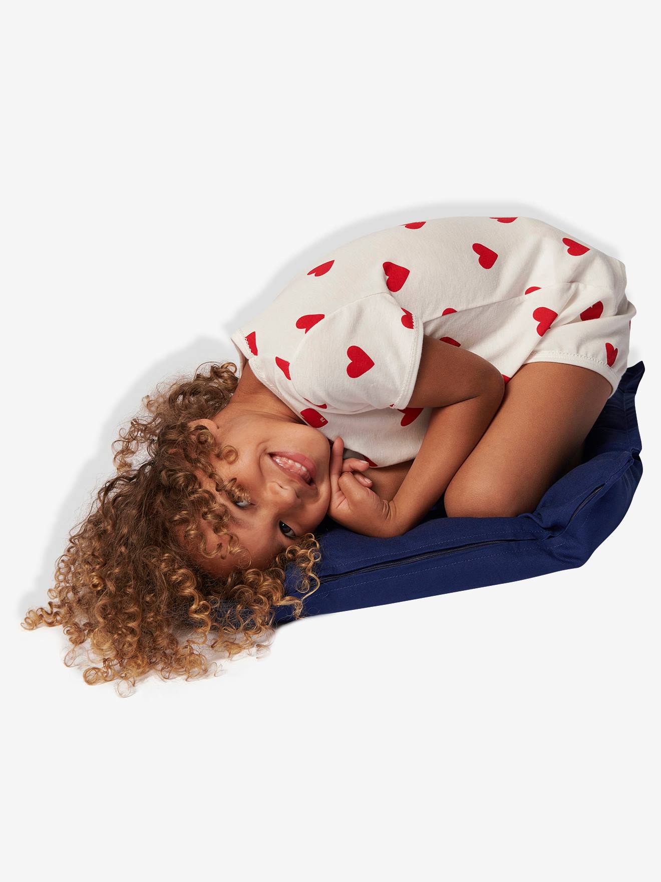 Petit Bateau Kurzer Mädchen Schlafanzug aus Bio-Baumwolle PETIT BATEAU - weiß bedruckt herzen