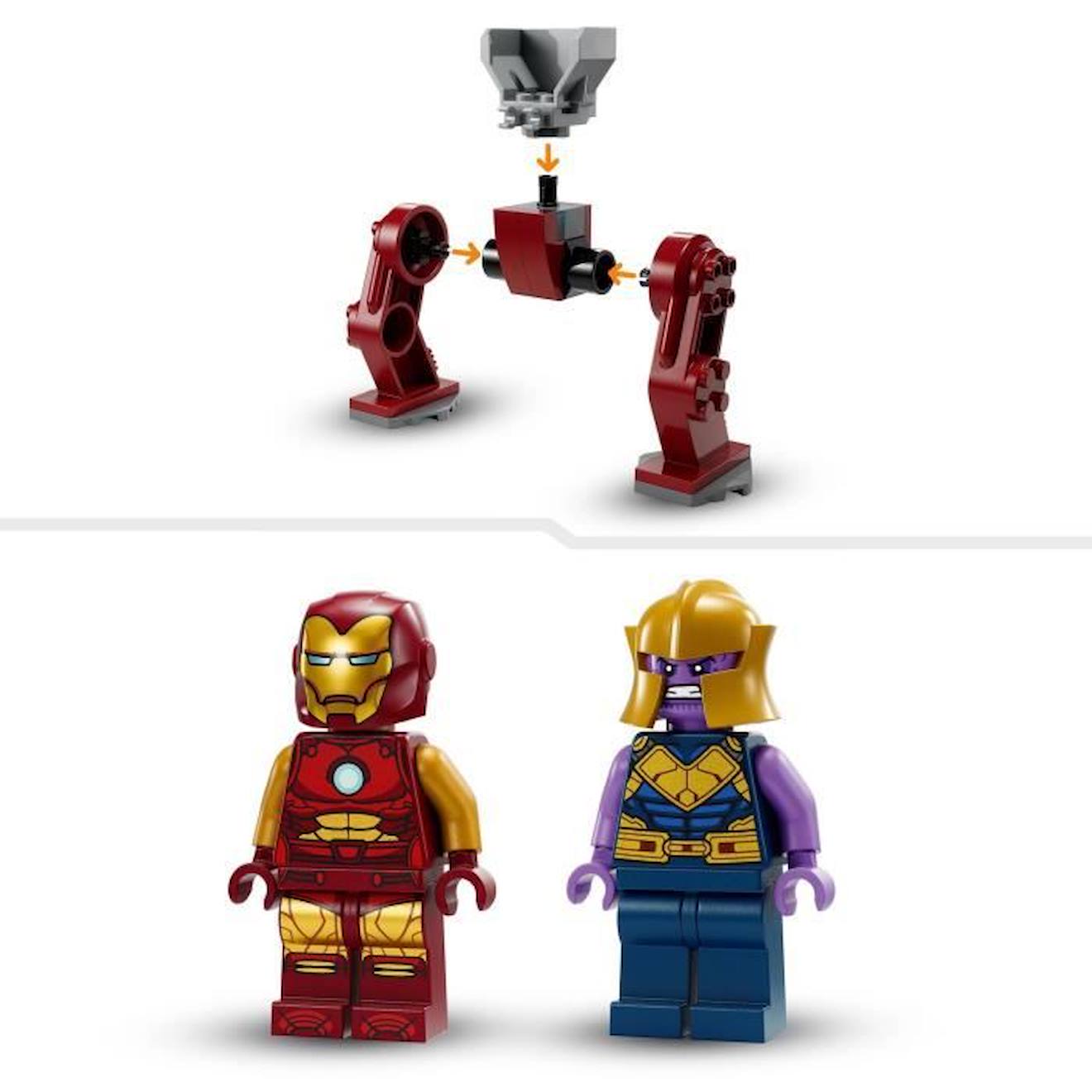 LEGO® Marvel 76263 La Hulkbuster d’Iron Man Contre Thanos, Jouet de Super-Héros Basée sur Avengers : Infinity War blanc
