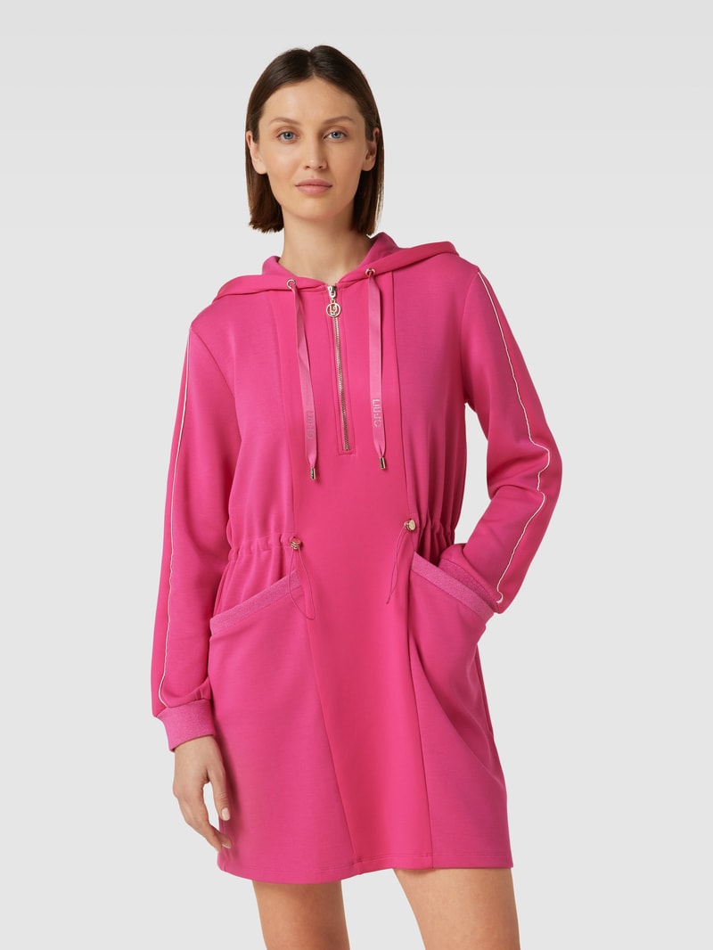 Sweatkleid mit Kapuze in pink