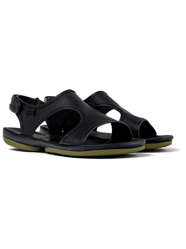 Camper Leder-Sandalen in Schwarz günstig kaufen
