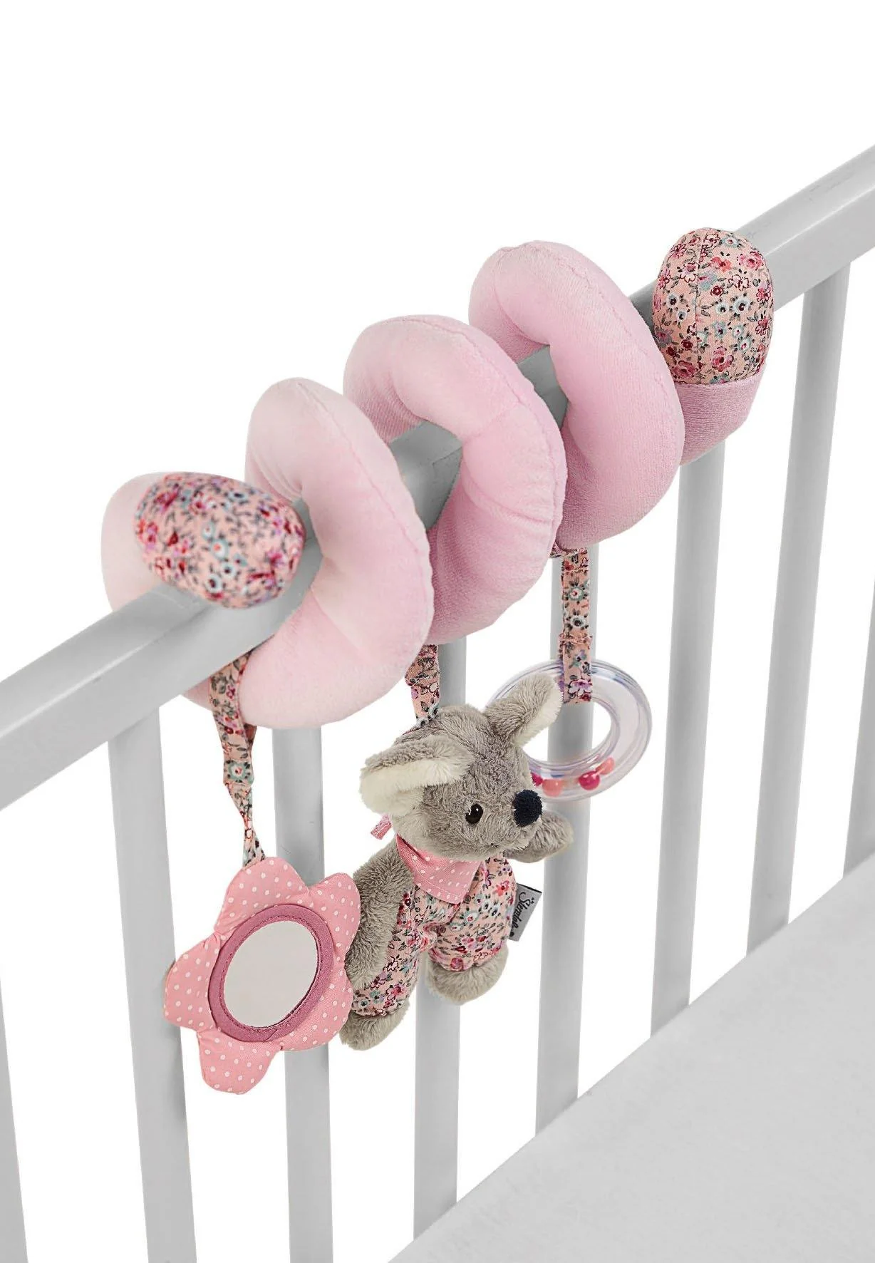 Spielzeugspirale Maus Mabel in Rosa, 26 cm