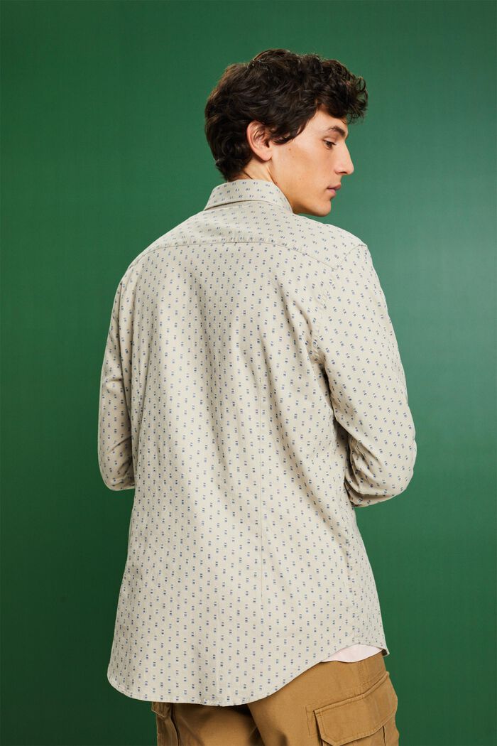 Schmal geschnittenes Twill-Hemd mit Muster