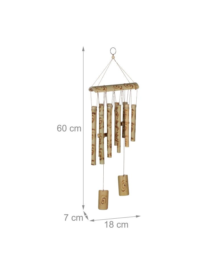 relaxdays Windspiel in Natur - (B)18 x (H)60 cm günstig kaufen onesize