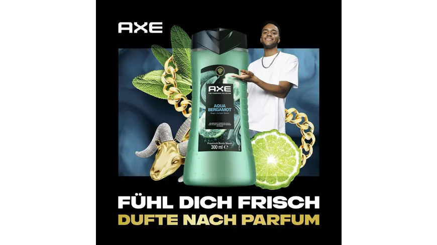 AXE Duschgel 3in1 Aqua Bergamot 300 ml