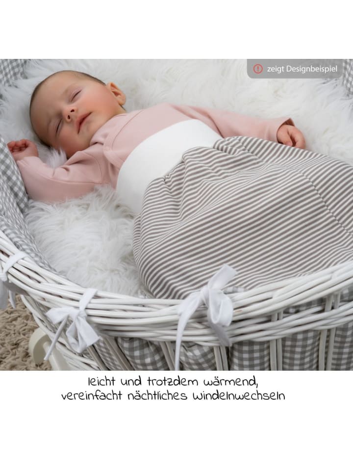 LaLoona Strampelsack Baby - Weiß-Taupe in weiss,beige günstig kaufen onesize