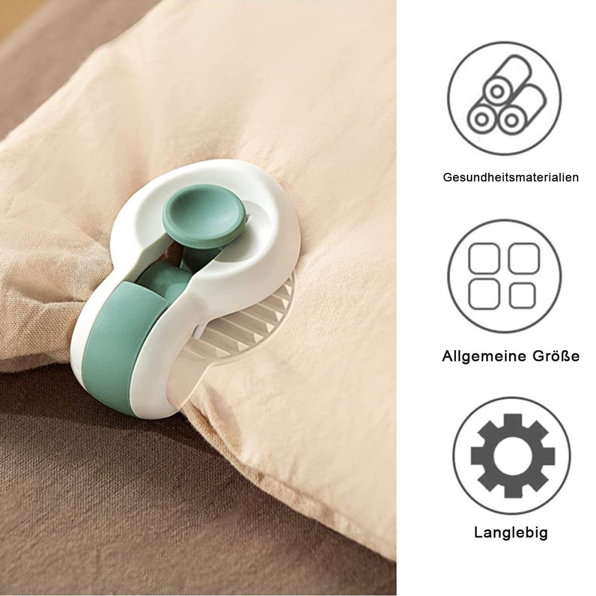 Matratzenauflage 6 Stück Quilt-Clips, Sichere, Nadelfreie Bettdeckenverschlüsse Rwoythk