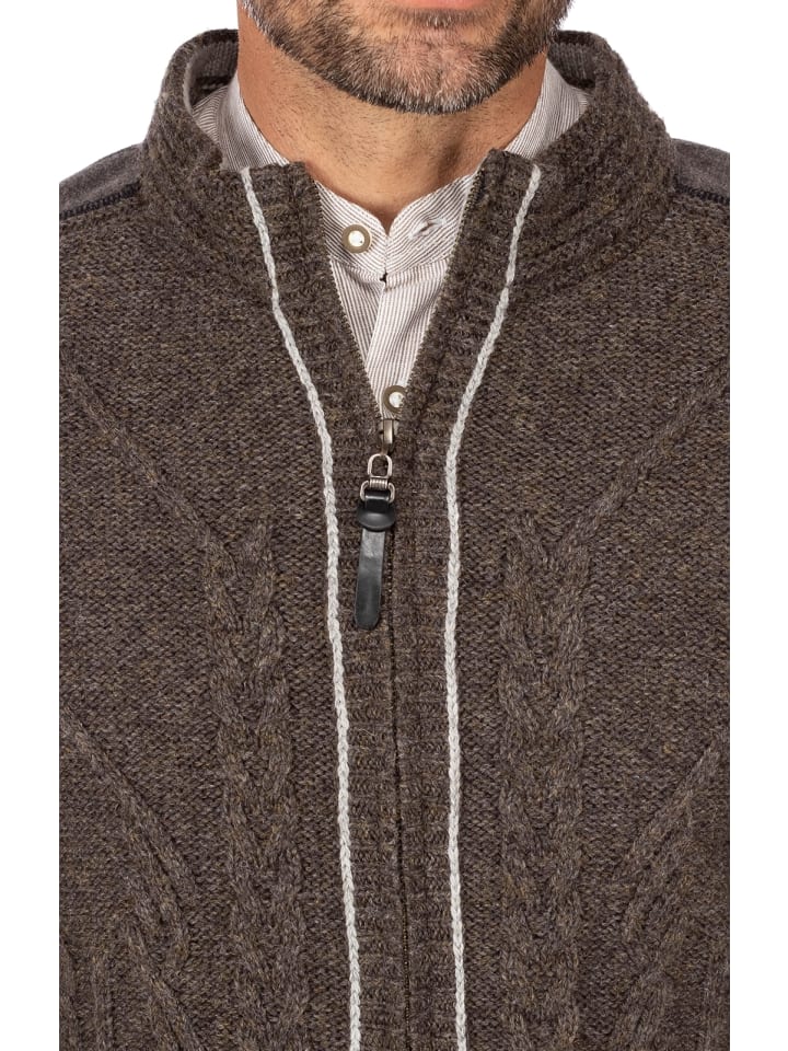 Spieth & Wensky Strickjacke WADIM in dunkelbraun günstig kaufen