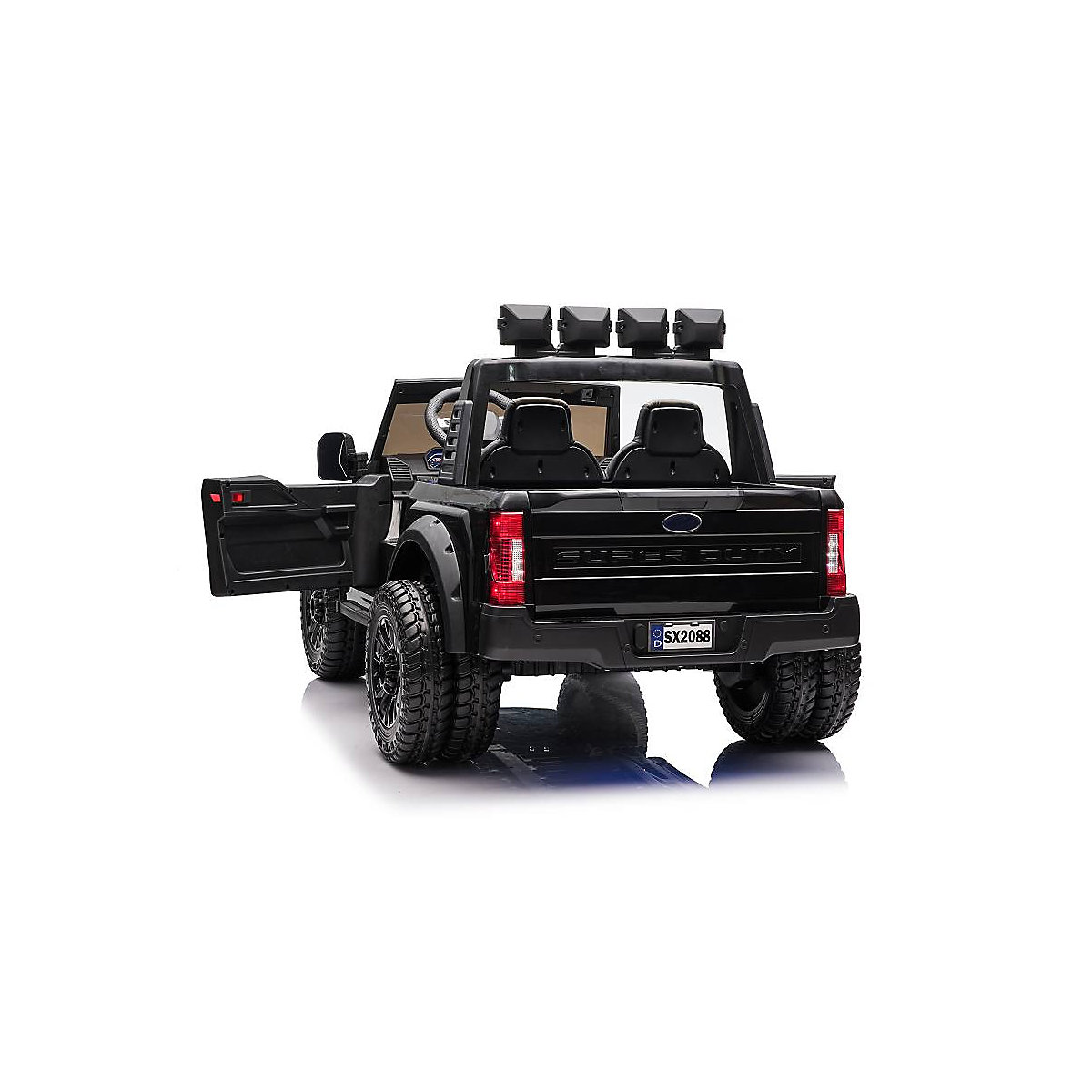Kinder Elektroauto Ford Super Duty Zweisitzer Stoßdämpfer Fernbedienung Elektro-Autos