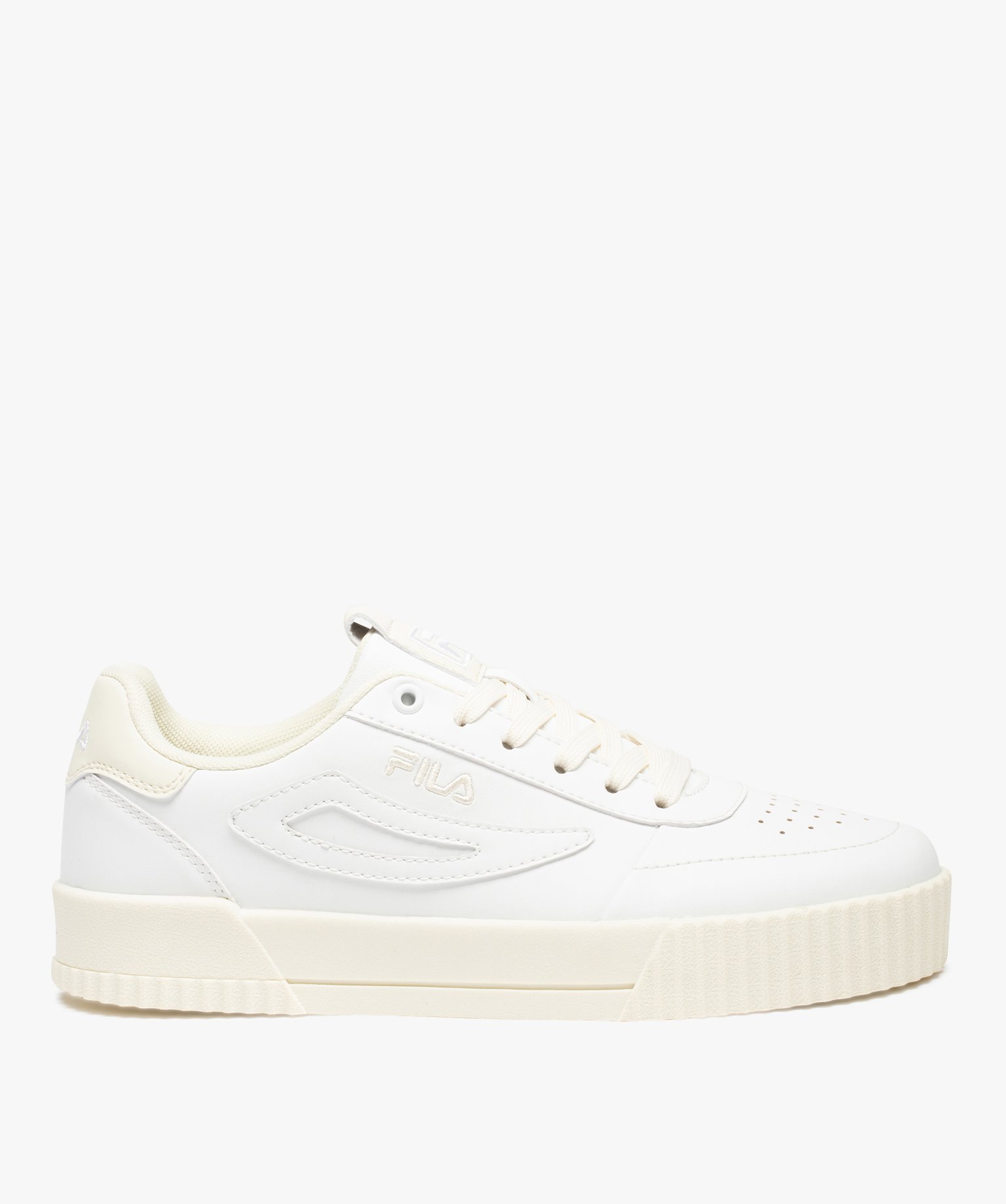 Tennis femme à détails colorés fermeture lacets – Fila ... blanc | GEMO