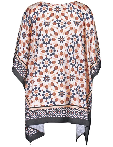 Gemusterter Poncho