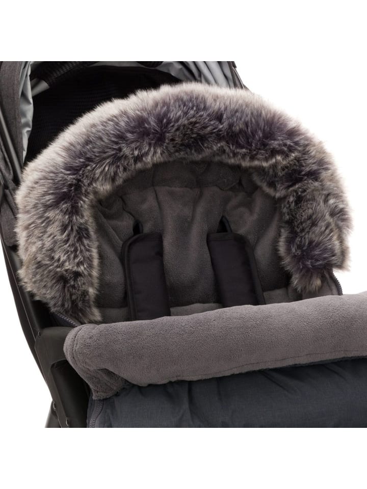 Zamboo Universal Thermo-Fleece Fußsack mit Fellkragen in grau günstig kaufen onesize