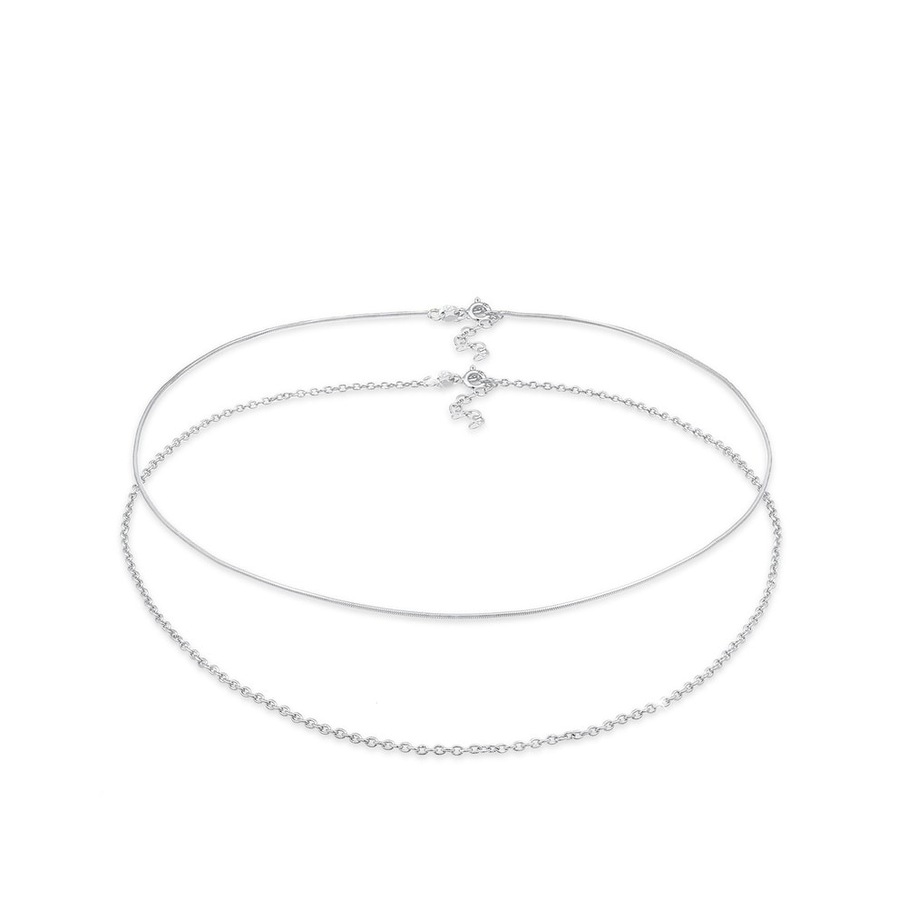 Elli Elli Collier Choker Chaîne d'Ancre Basic Collier Femme - (925/1000) Argent collier