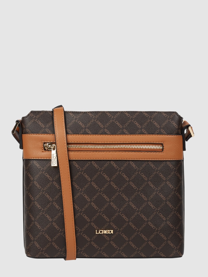 Crossbody Bag in Leder-Optik Modell 'Filiberta' in dunkelbraun