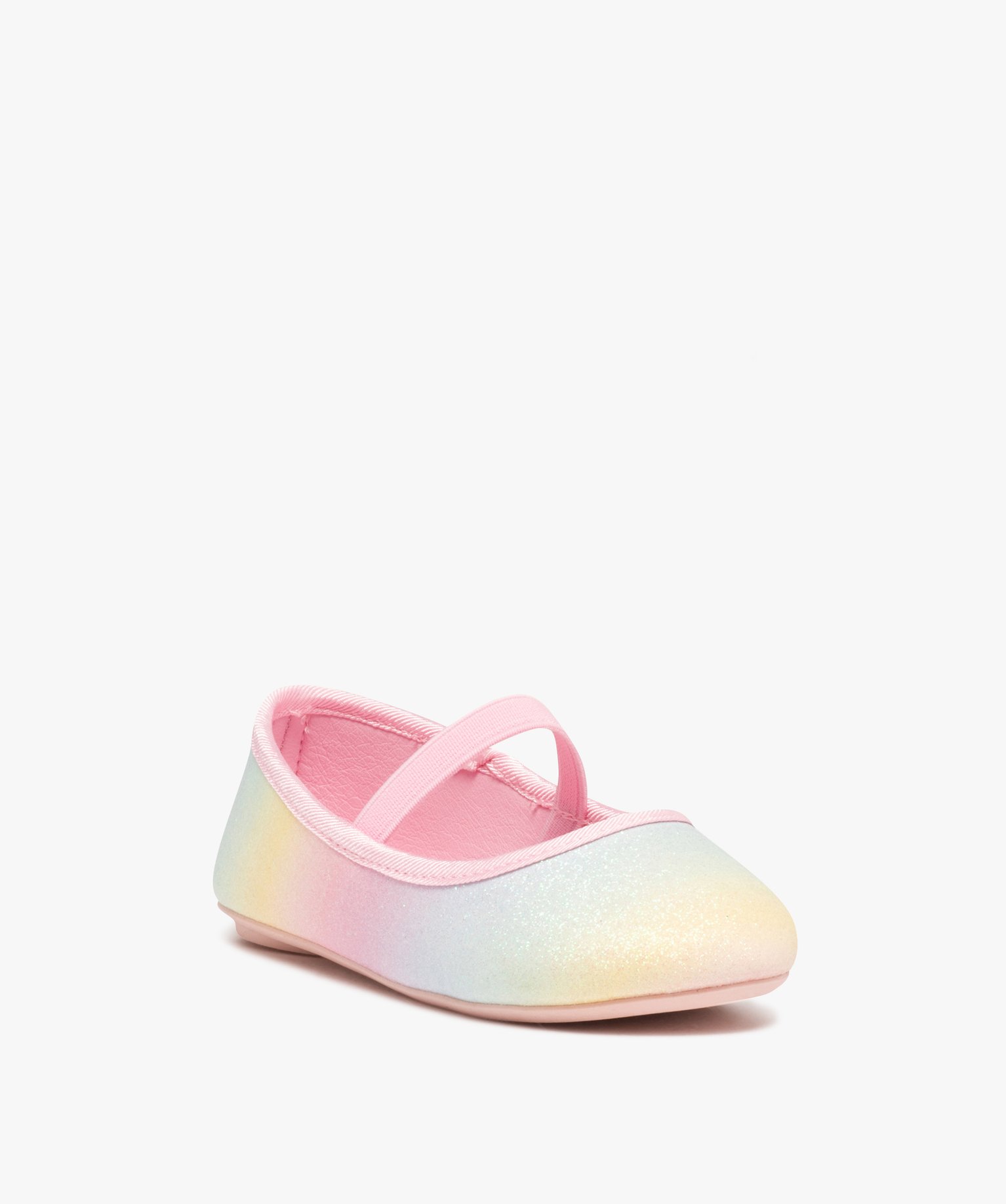 Ballerines fille irisées et pailletées à bride élastique multicolore | GEMO
