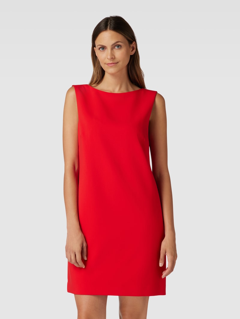 Minikleid mit U-Boot-Ausschnitt in rot