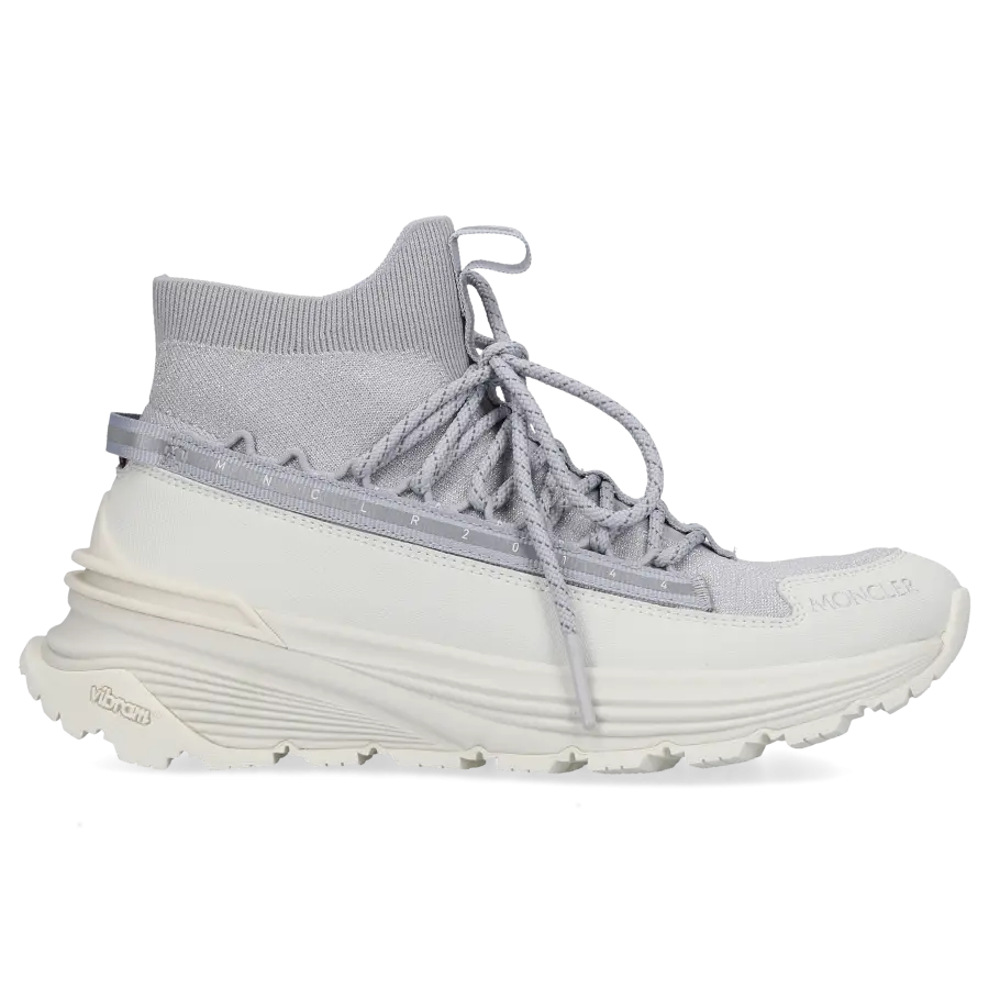 Moncler - Sneaker high MONTE RUNNER Strick - silber
