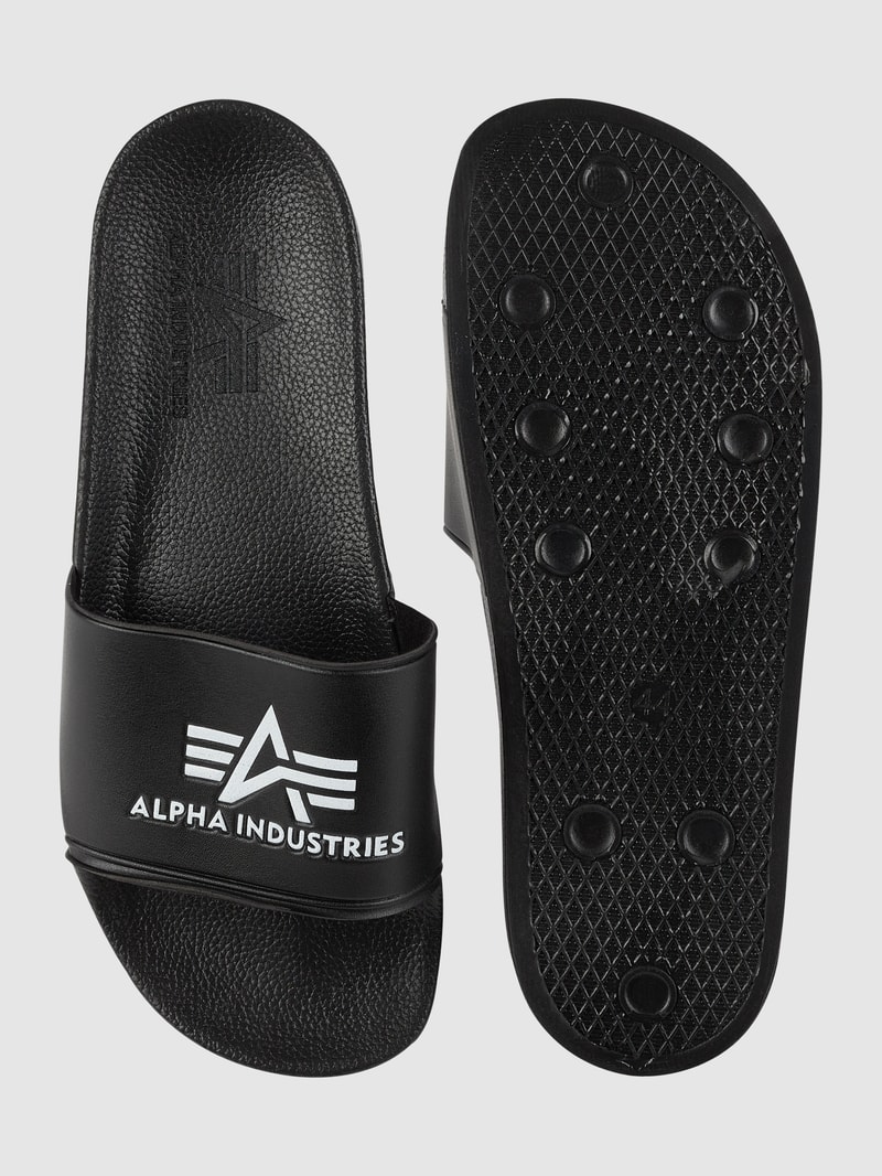 Slides mit Logo in schwarz