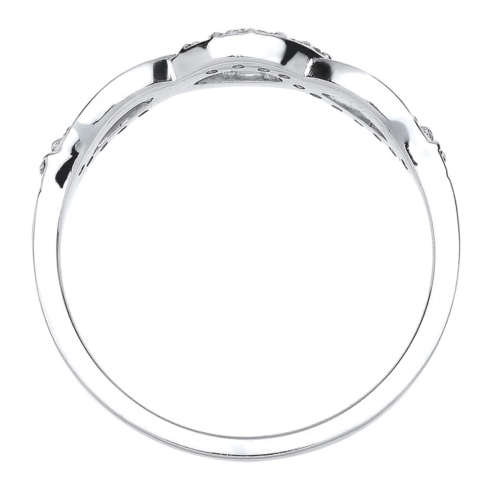 Elli Elli Bague Knoten Wellen Infinity Zirkonia Silber Bague
