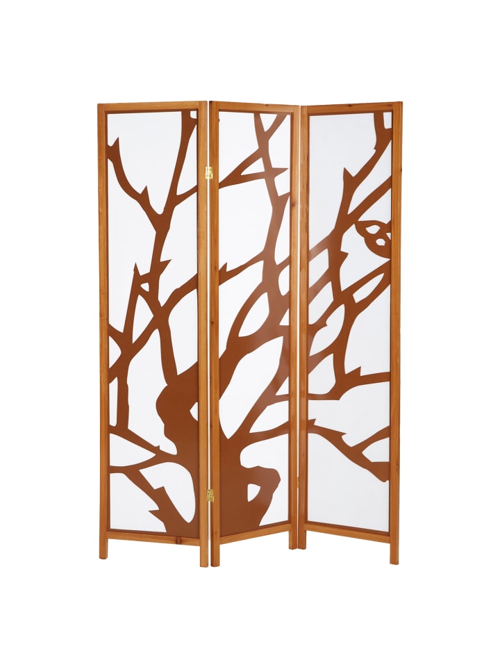 Homestyle4u 3-tlg. Paravent in Braun 130x175 günstig kaufen onesize