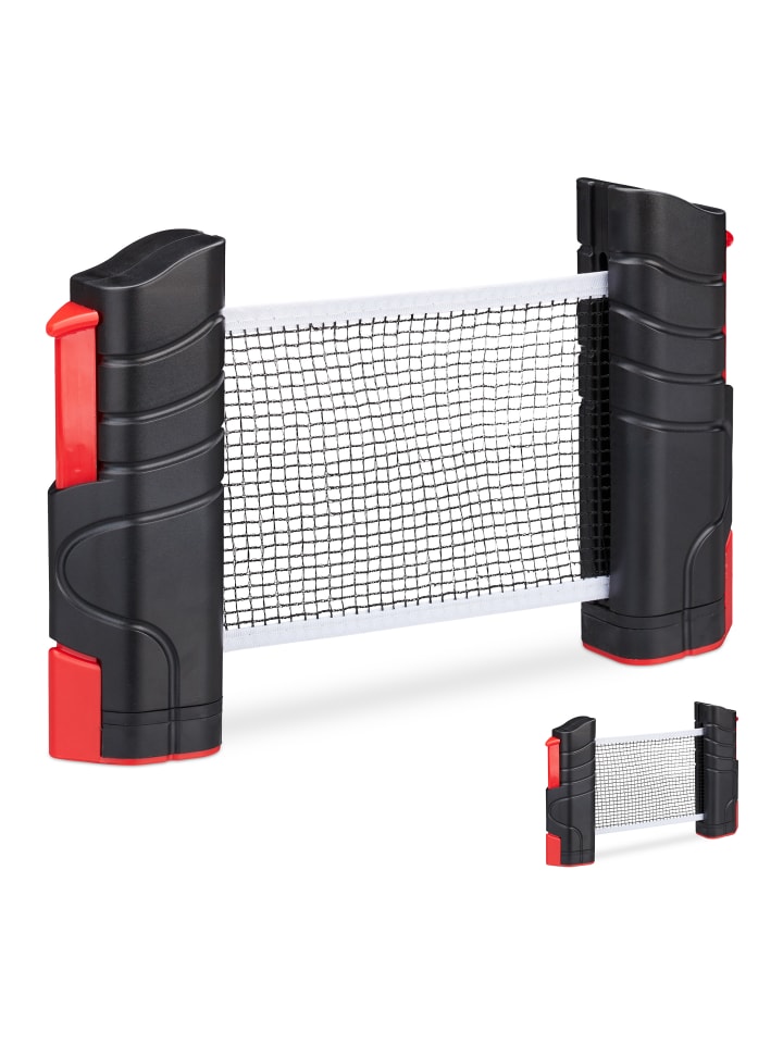 relaxdays 2x Tischtennisnetz in Schwarz/ Rot günstig kaufen onesize