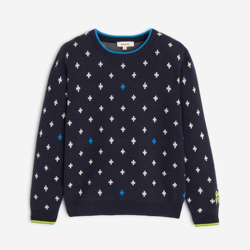 Pull jacquard enfant bleu marine garçon Catimini