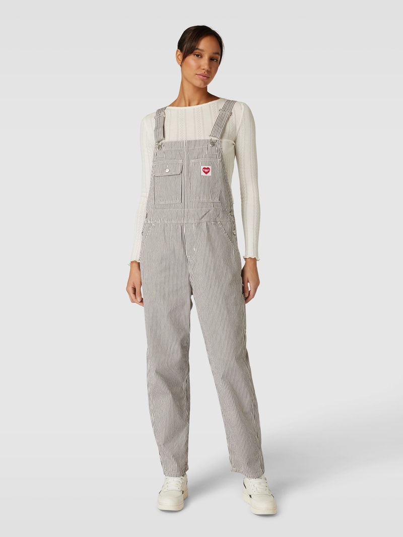 Latzhose mit Streifenmuster Modell 'W’ TERRELL' in blau