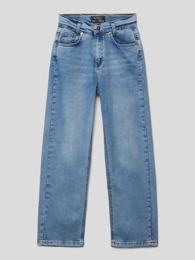 Slim Fit Jeans mit Label-Patch in blau