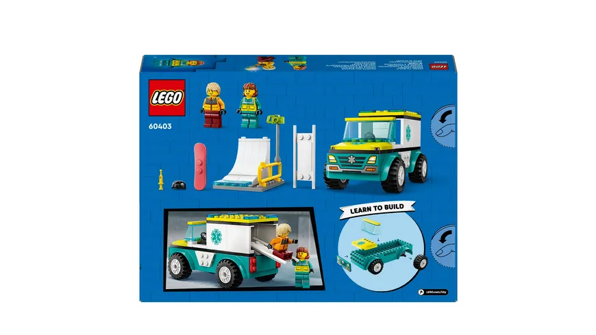 LEGO City 60403 Rettungswagen und Snowboarder
