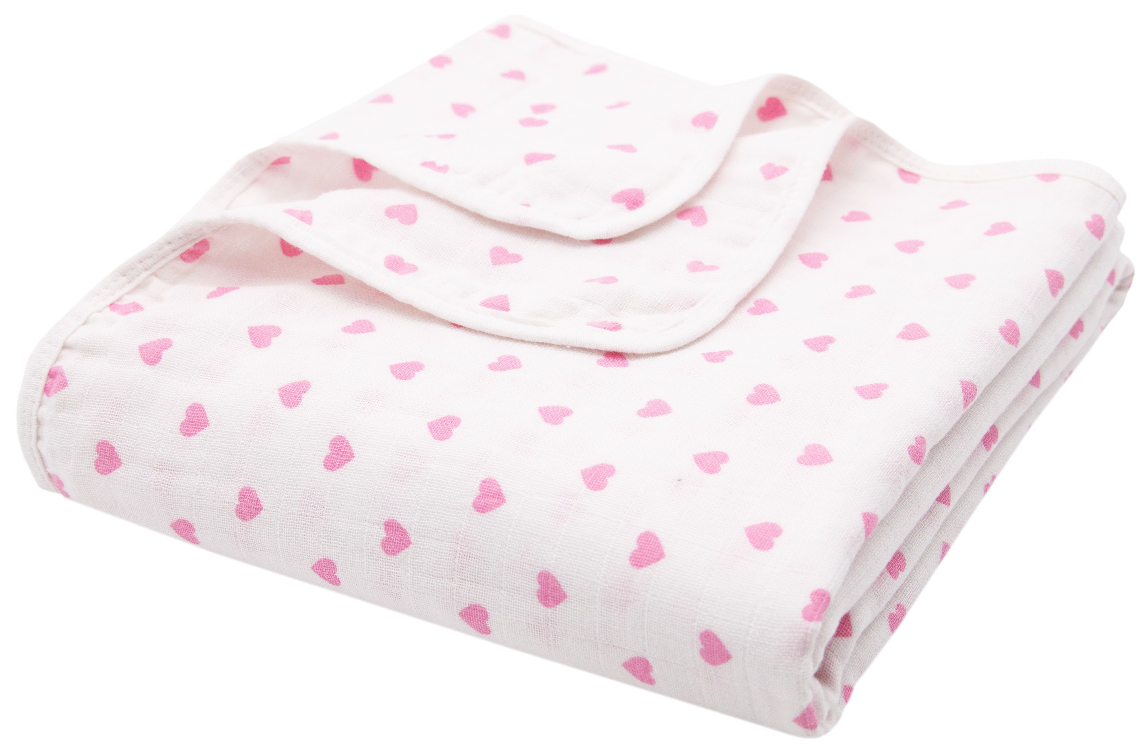 Babydecke, ZOLLNER, 2-lagig, 120 x 120 cm, 100% Baumwolle