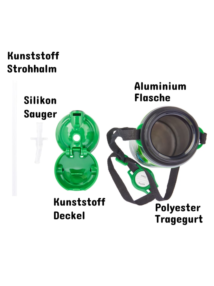 miniHeld Kinder Trinkflasche Minecraft 600ml Tragegurt Aluminium GameCharakter 3 Jahre günstig kaufen onesize
