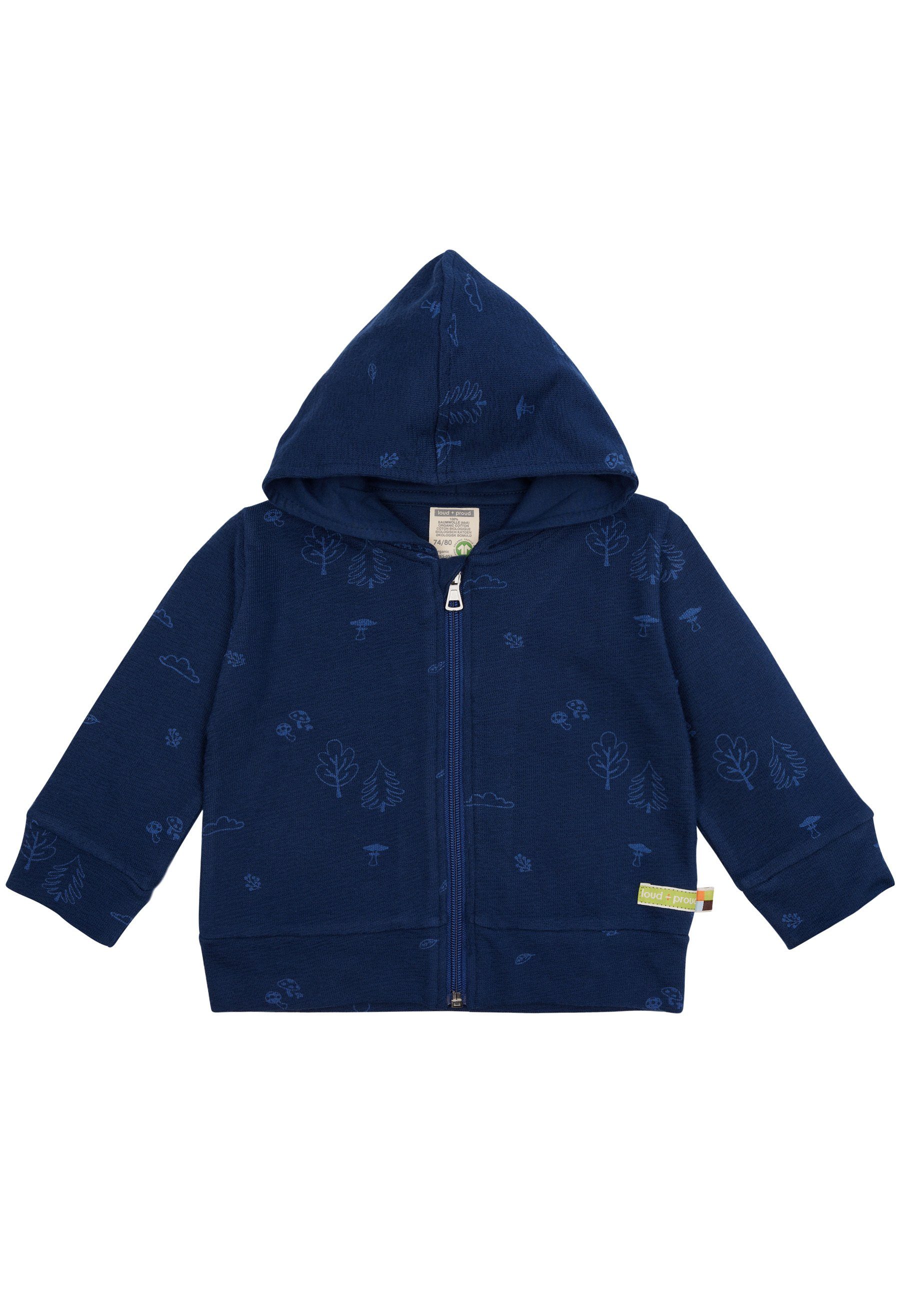 loud + proud Strickjacke Warmer Strukturstrick GOTS zertifizierte Bio-Baumwolle